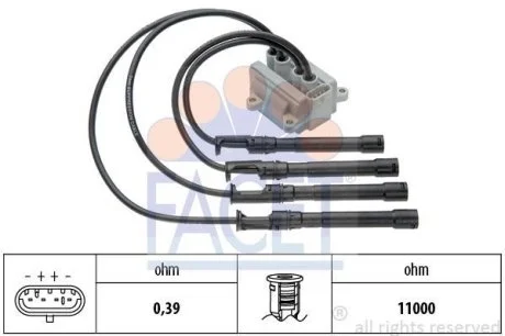Котушка запалювання SANDERO/LOGAN 1.2 16V 06- (9.6319) Facet FACET 96319