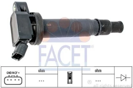 Катушка зажигания Avensis/Camry 2.0-2.4i 00-  Facet FACET 9.6358
