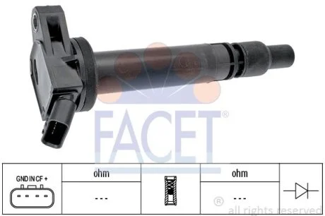 Катушка зажигания Toyota Verso s 1.33 (nsp120_) (10-16)  Facet FACET 9.6437