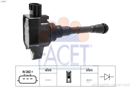 Катушка зажигания Megane IV (15-)/Kadjar (16-) 1.6 TCe Facet FACET 9.6451
