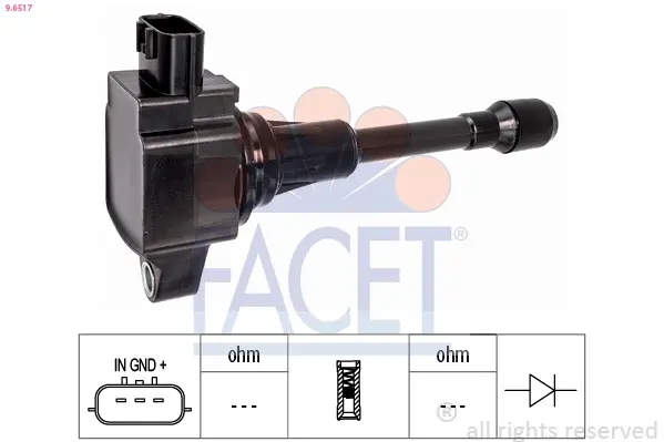 Катушка системы зажигания FACET 9.6517 (фото 1)