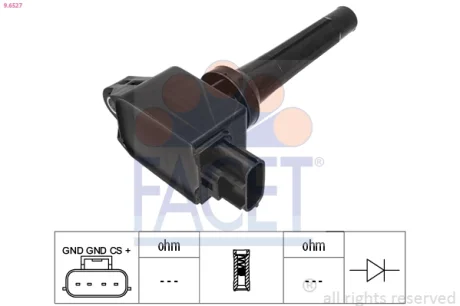 Катушка зажигания Mazda 3 (13-), 6 (13-), CX-5 (12-), CX-30 (19-) 1.5, 2.0, 2.5 FACET 96527
