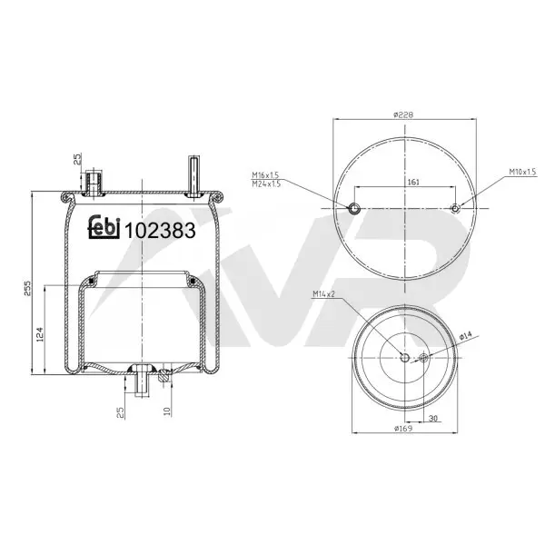 Подушка амортизуюча FEBI BILSTEIN 102383 (фото 1)