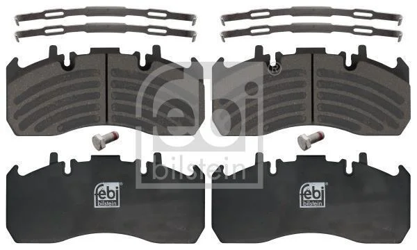 Комплект гальмівних колодок задн/передн MERITOR RVI C, MIDLUM VOLVO FE, FE II, FH, FH II, FH III, FH12, FH16, FH16 II, FH16 III, FL II, FL III, FM, FM12, FM9, FMX D11A-330-MDS2043A 08.93- FEBI BILSTEIN 16906 (фото 1)