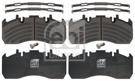 Комплект гальмівних колодок задн/передн MERITOR RVI C, MIDLUM VOLVO FE, FE II, FH, FH II, FH III, FH12, FH16, FH16 II, FH16 III, FL II, FL III, FM, FM12, FM9, FMX D11A-330-MDS2043A 08.93- FEBI BILSTEIN 16906