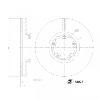 Тормозной диск FEBI BILSTEIN 178027