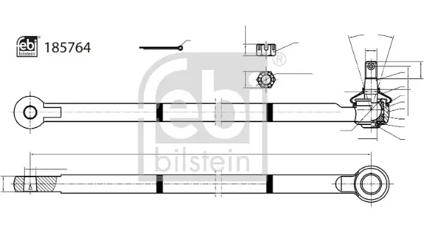 Рульовий наконечник FEBI BILSTEIN 185764 (фото 1)