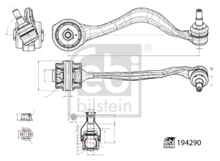 Важіль підвіски коліс передній FEBI BILSTEIN 194290