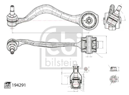 Важіль підвіски коліс передній FEBI BILSTEIN 194291