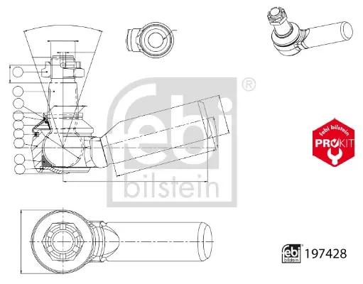 Рульовий наконечник FEBI BILSTEIN 197428 (фото 1)