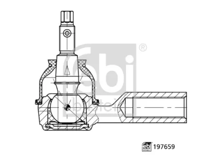 Наконечник тяги рульової (R) Hyundai Creta 1.6/2.0 16-21 FEBI BILSTEIN 197659