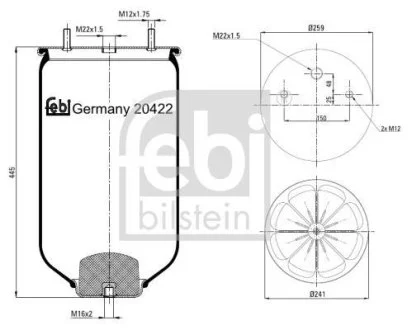 Пневморессорные подвески. FEBI BILSTEIN 20422