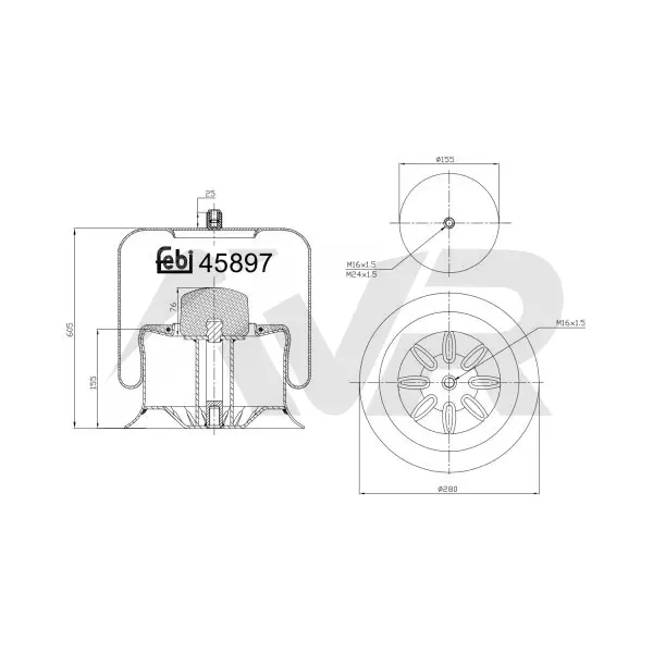 Подушка амортизуюча FEBI BILSTEIN 45897 (фото 1)