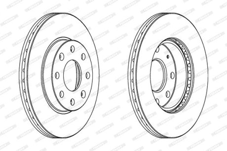Тормозной диск FERODO DDF1279C