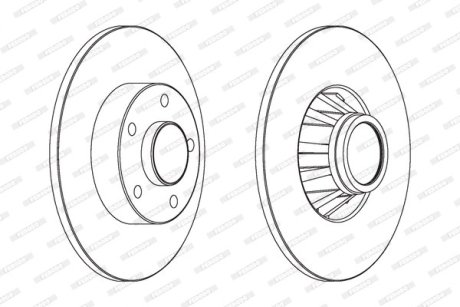 Тормозной диск FERODO DDF1498C-1