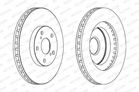 Диск тормозной FERODO DDF1646C