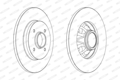Диск тормозной FERODO DDF1791C-1