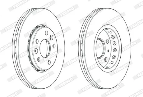 Тормозной диск FERODO DDF2507C
