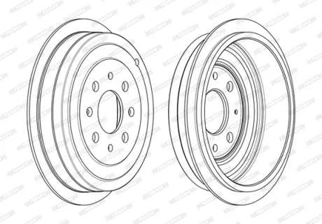 Гальмівний барабан задн FIAT GRANDE PUNTO, PUNTO, PUNTO EVO OPEL ADAM, CORSA D 0.9LPG-1.4LPG 10.05- FERODO FDR329809