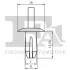 Кліпса кріплення підкрильника (к-кт 5шт) Audi/MB/Seat/Skoda/VW Fischer Automotive One (FA1) 11-20014.5 (фото 2)