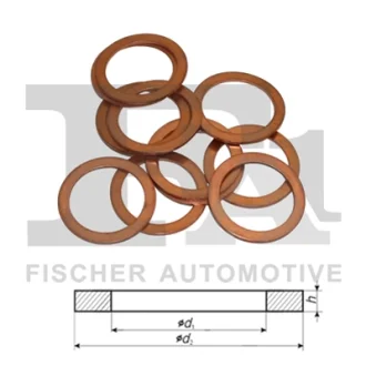 Ущільнювальне кільце (мат. мідь) 21*27*2 мм Fischer Automotive One (FA1) 260150010