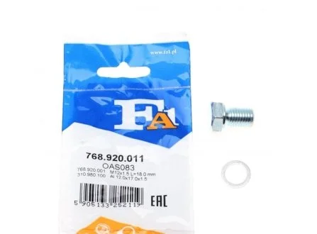 Пробка поддона автомобиля Fischer Automotive One (FA1) 768.920.011