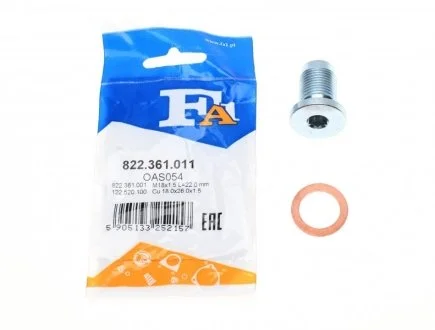 Пробка поддона + уплотнитель FA1 Fischer Automotive One (FA1) 822.361.011