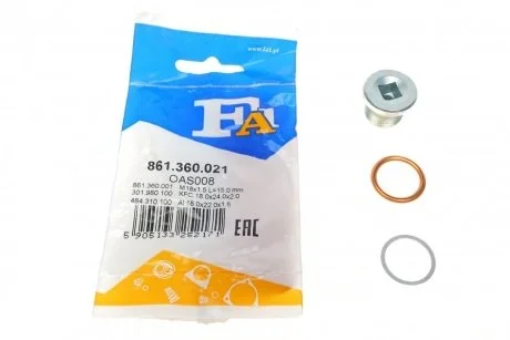 Пробка поддона автомобиля Fischer Automotive One (FA1) 861.360.021