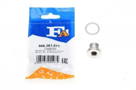 Пробка поддона + уплотнитель FA1 Fischer Automotive One (FA1) 866.361.011
