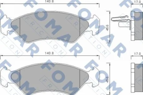 Колодки тормозные дисковые FOMAR FO 633481