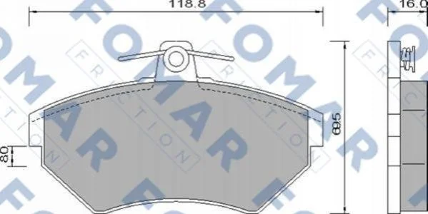 Колодки гальмівні дискові FOMAR FO 634281 (фото 1)