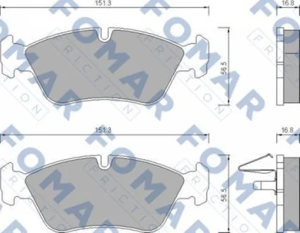 Колодки тормозные дисковые FOMAR FO 672581