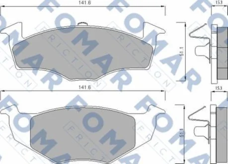 Колодки тормозные дисковые FOMAR FO 682581