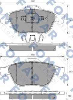 Колодки тормозные дисковые FOMAR FO 686281