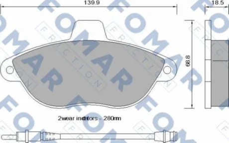 Колодки тормозные дисковые FOMAR FO 742581