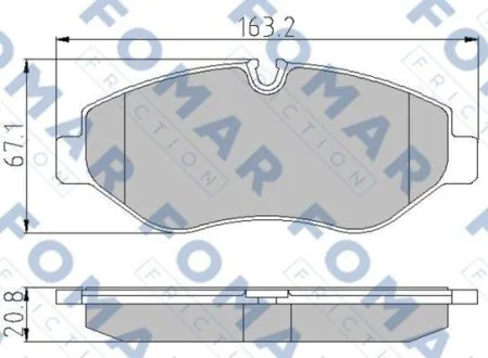 Колодки тормозные дисковые FOMAR FO 921581