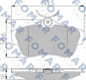 Колодки тормозные дисковые FOMAR FO 930381