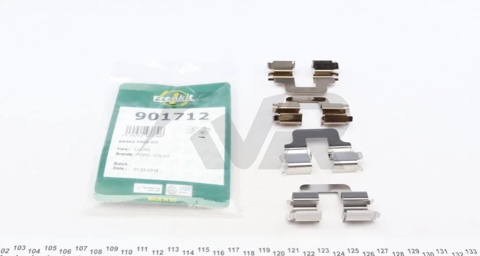 Планка супорта (заднього) прижимна (к-кт) Ford Galaxy/Mondeo IV/Volvo S80/V70/XC70 05- (Lucas) FRENKIT 901712 (фото 1)