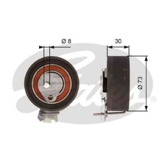 Шкив(ролик) натяжной Gates T43157 (фото 1)