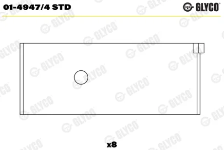 Вкладиш шатунні Glyco 0149474STD