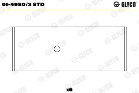 Комплект вкладишів двигуна Glyco 01-4980/3 STD