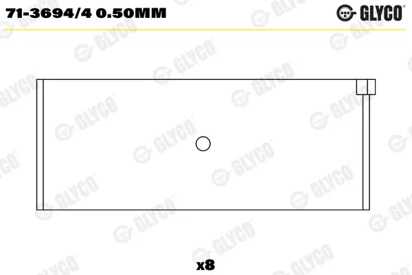 Підшипник шатуна (к-кт) Glyco 71-3694/4 0.50MM (фото 1)
