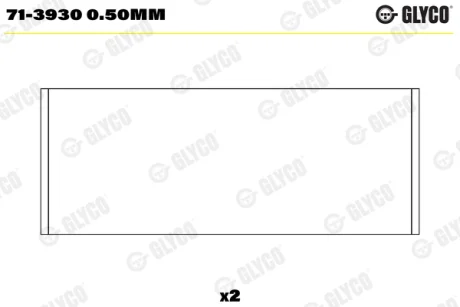 Комплект вкладишів двигуна Glyco 71-3930 0.50MM