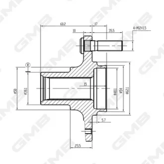 Ступиця колеса переднього Hyundai Accent 20-/i20 GMB GH10330