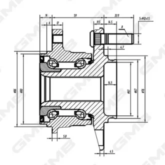 Маточина колеса задня Hyundai Tucson TL 15–21/ Kia Sportage QL 16– GMB GH34940