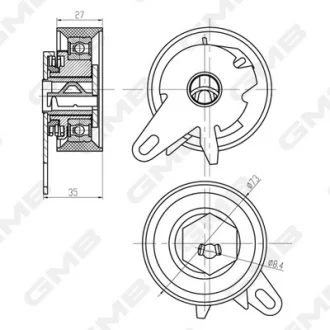Натягувач ременя ГРМ Audi 100/A6/ VW LT/Transporter T4/T5 (2.5 TDI)  GMB GTB0430