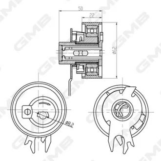 Шків натяжний GMB GTB0450
