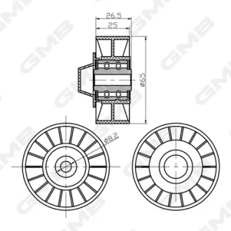 Ролік ременя ГРМ VW Passat B5/Golf IV/Bora/ Audi A3/A4/ Skoda Octavia I (9 TDI (ALH, AJM, ASZ, AVF, AWX)  GMB GTC0540