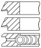 Комплект поршневых колец цилиндра. GOETZE 08-325400-00 (фото 3)