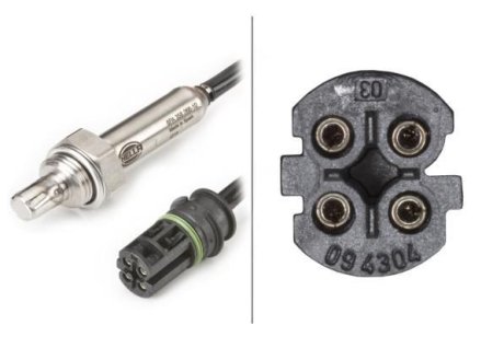 Лямбда-зонд (кількість дротів 4, 1000мм) BMW 3 (E36), 5 (E39), 7 (E38) 2.0/2.5/2.8 01.91-06.03 HELLA 6PA358066101